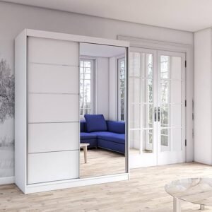 berlin sliding mirror wardrobe 150cm wide