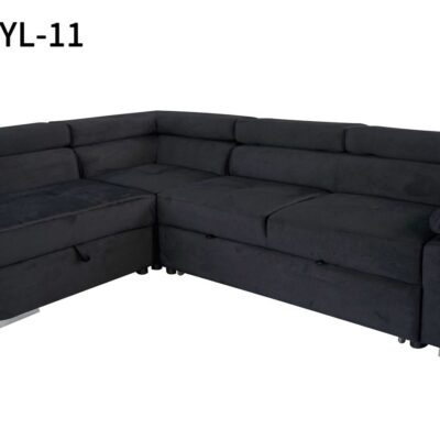 ARTIC Corner Sofa Bed with Storage & USB Charging – Pull-Out Double Bed with Adjustable Headrests – Left or Right-Hand Facing