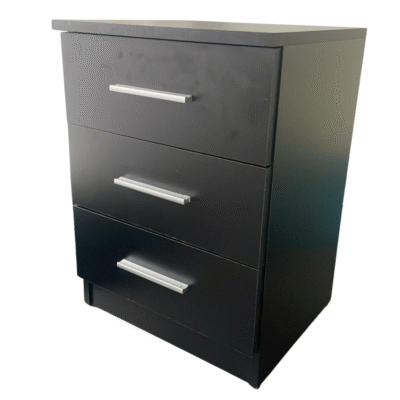 3-Drawer Bedside Table – Compact Nightstand with Storage – Multiple Finishes – Modern Bedroom Furniture