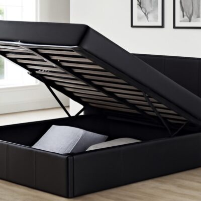 King Size Leather Ottoman Storage Bed