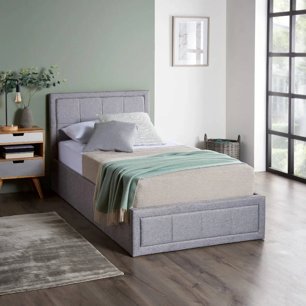Single Ottoman Bed Frame & Mattress - Image 7