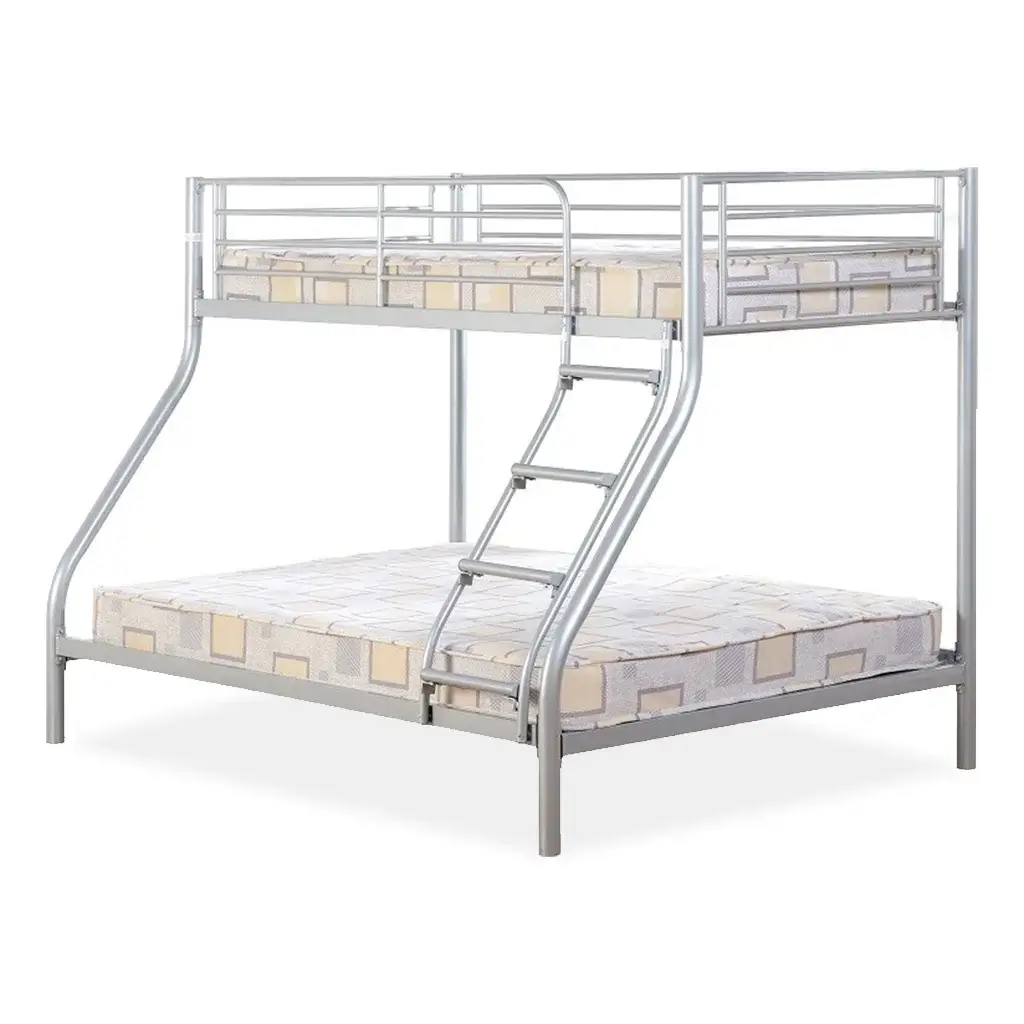 Triple Metal Bunk Bed Silver Colour